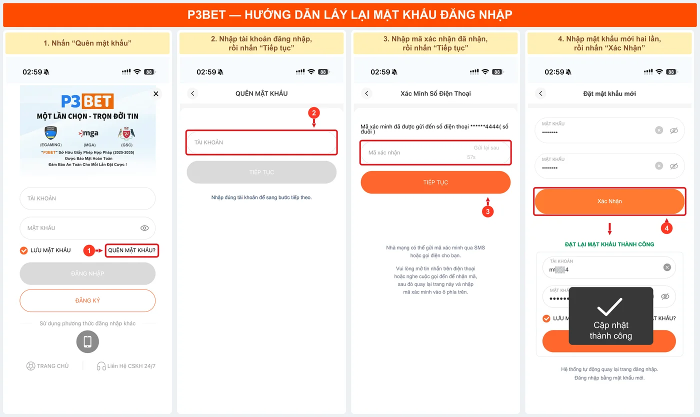 Hướng dẫn lấy lại mật khẩu đăng nhập P3